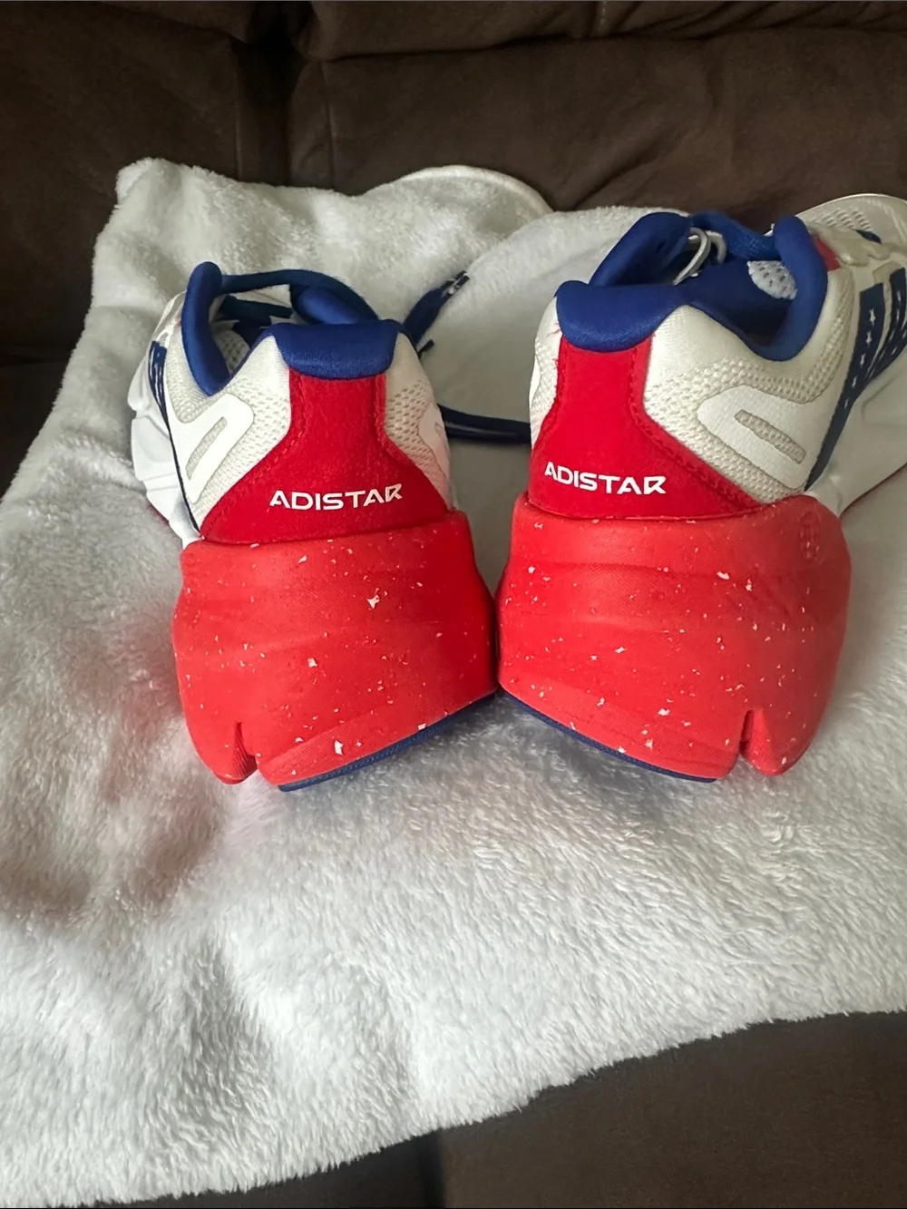adidas Men's Athletic Sneakers — White, Blue & Red
